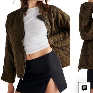 Free People Quilted Dolman knit jacket
